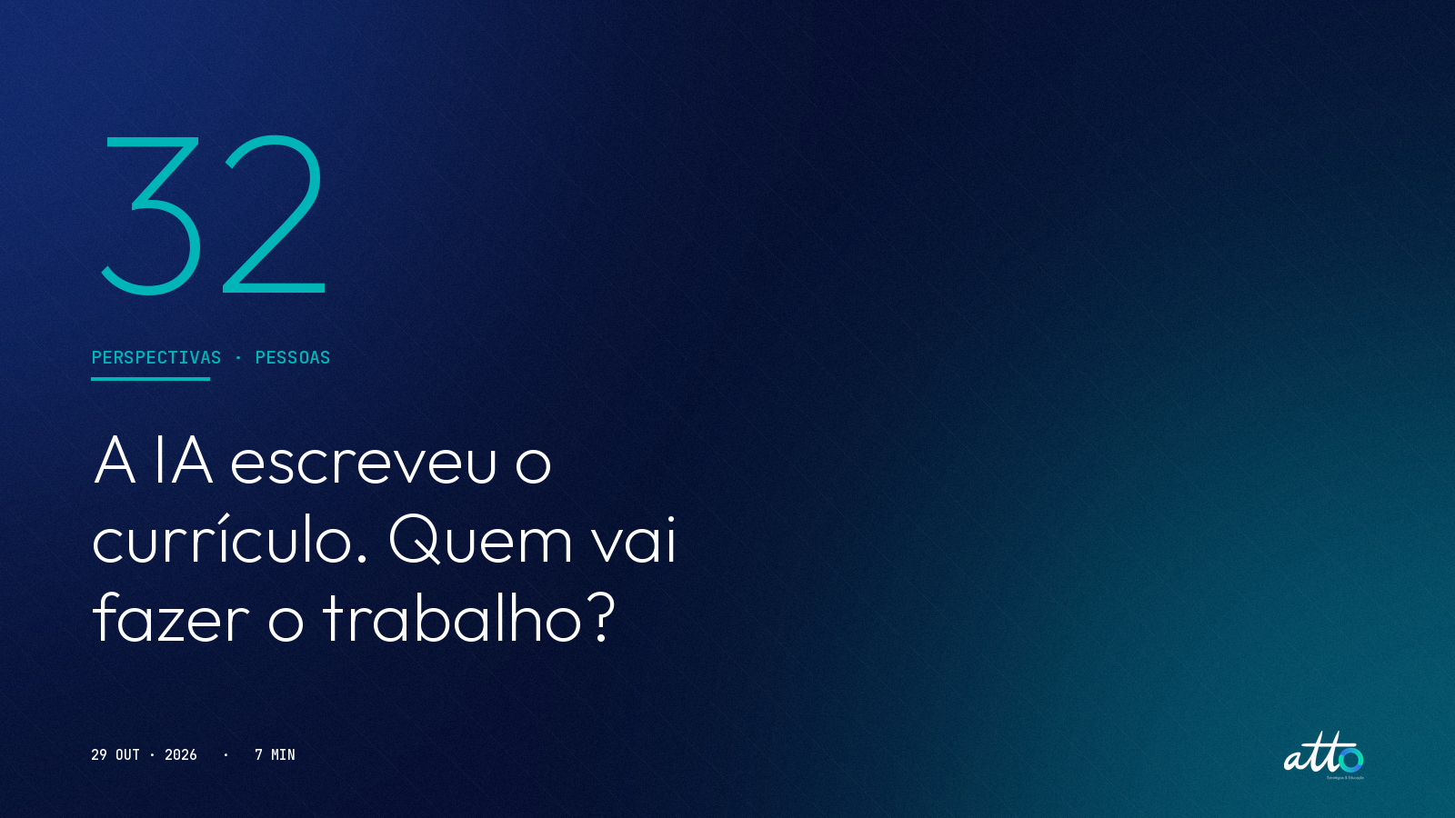 A IA escreveu o currículo. Quem vai fazer o trabalho?